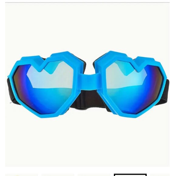 Electric Blue Rave Festival Goggles, Ravewear EDC Unisex - Picture 5 of 5